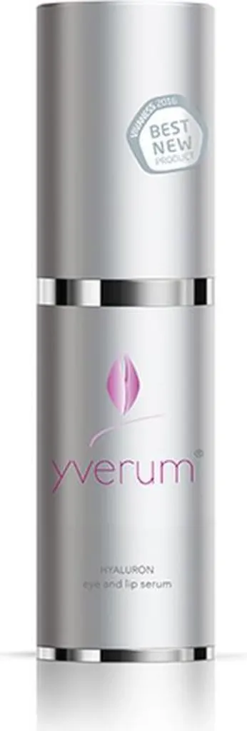 Yverum Sérum Yeux et Lèvres 15ml avec Acide Hyaluronique Triple Vegan