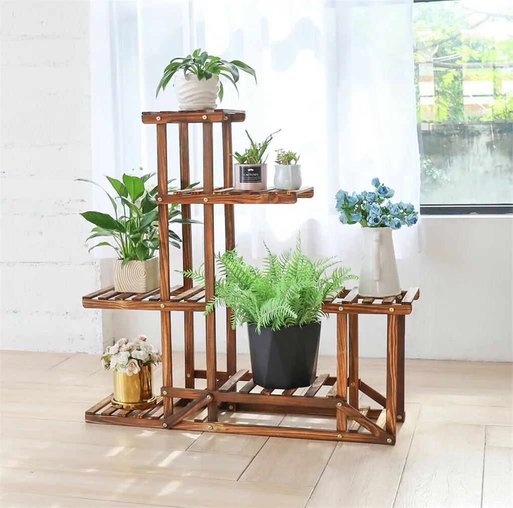 Support Plantes Multi-niveaux : Solution Stable pour Pots de Fleurs