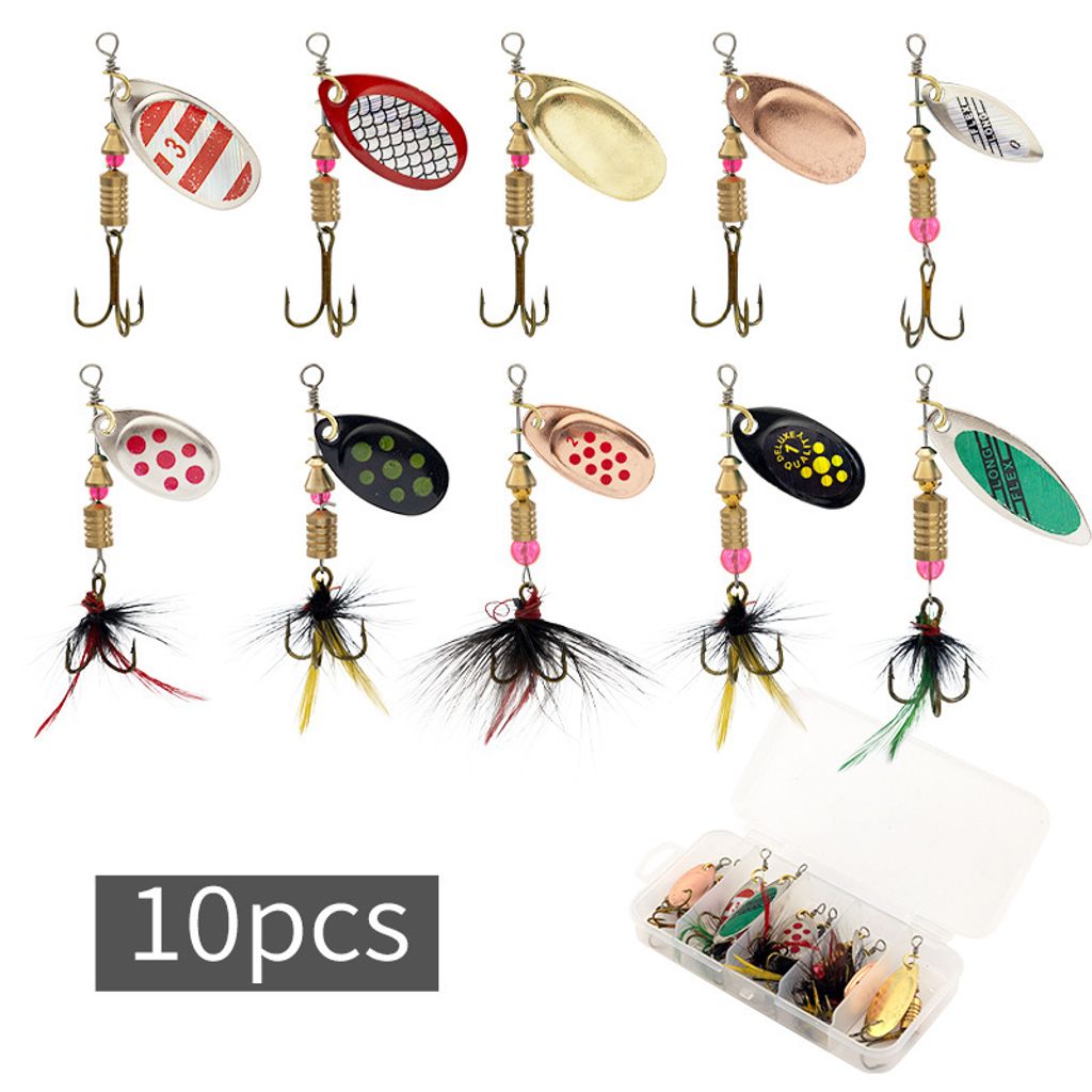 INF Lure Blinker Set: Edelstahl, 9cm, Mehrfarbig, für Raubfischangeln, 11-teilig Satz C