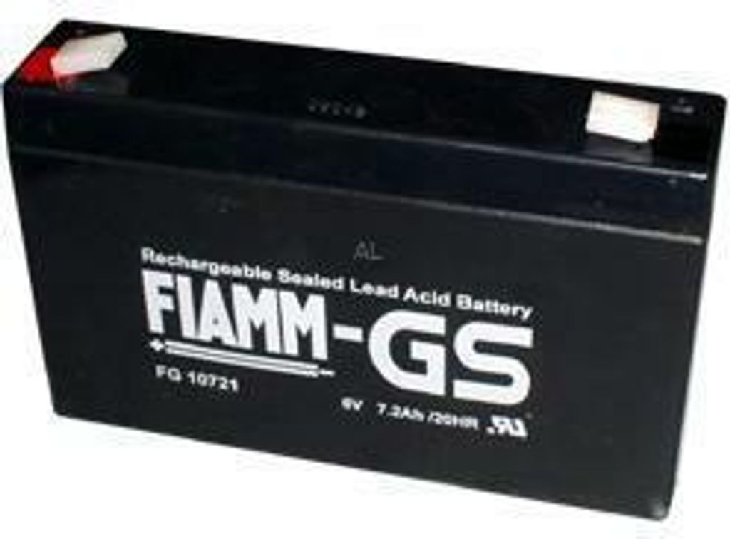 FIAMM Bleiakku FG10721 6,0 Volt 7,2 Ah mit 4,8mm Steckanschlüssen