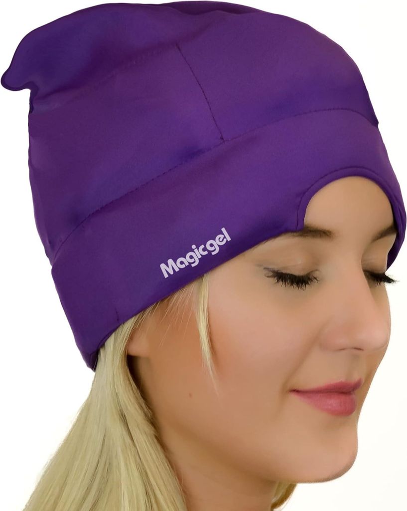 Magic Gel Migräne Maske - Kopfschmerzen Kühlmaske Gesicht - Migräne Kühlmaske - Eismaske - Dehnbar Bequem Abdunkelnd - Kühlmütze Kopf - Migr...