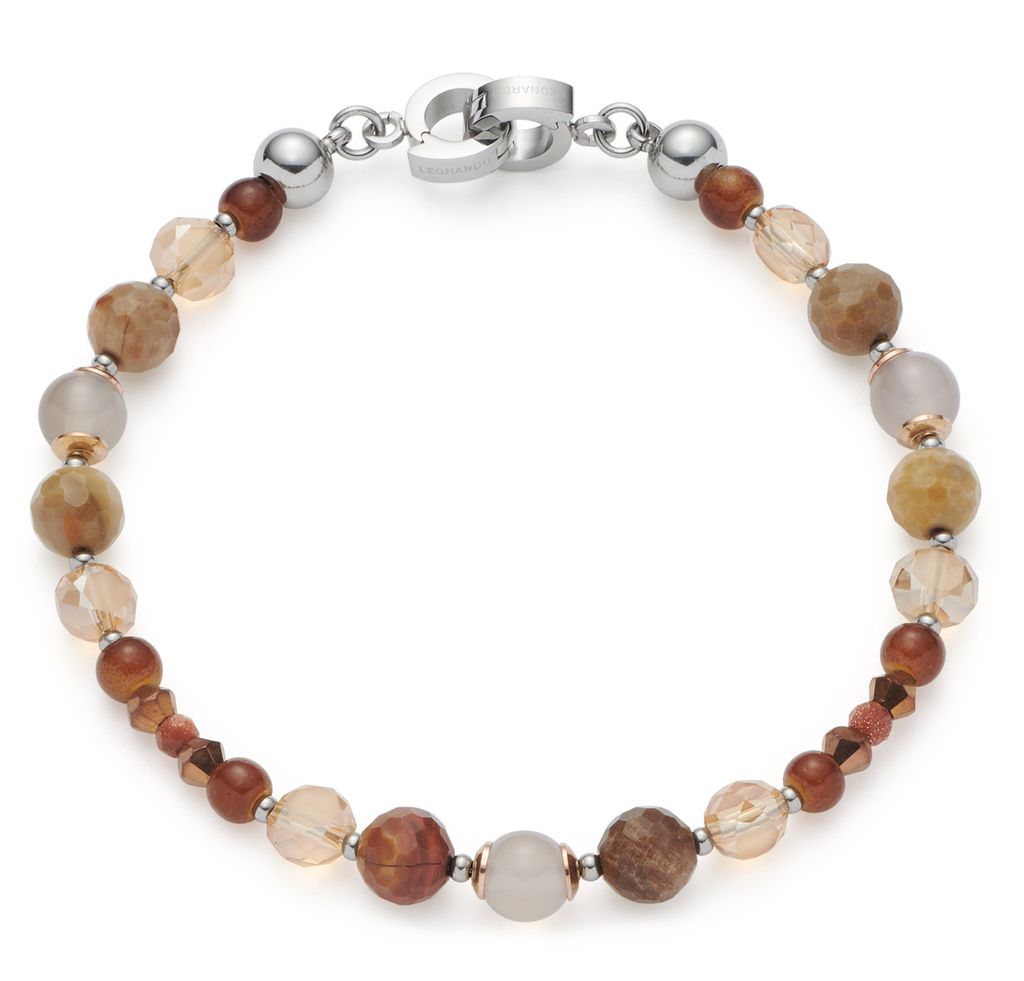 Leonardo 021540 Damen Armband Caralina Clip&Mix Edelstahl 19 cm