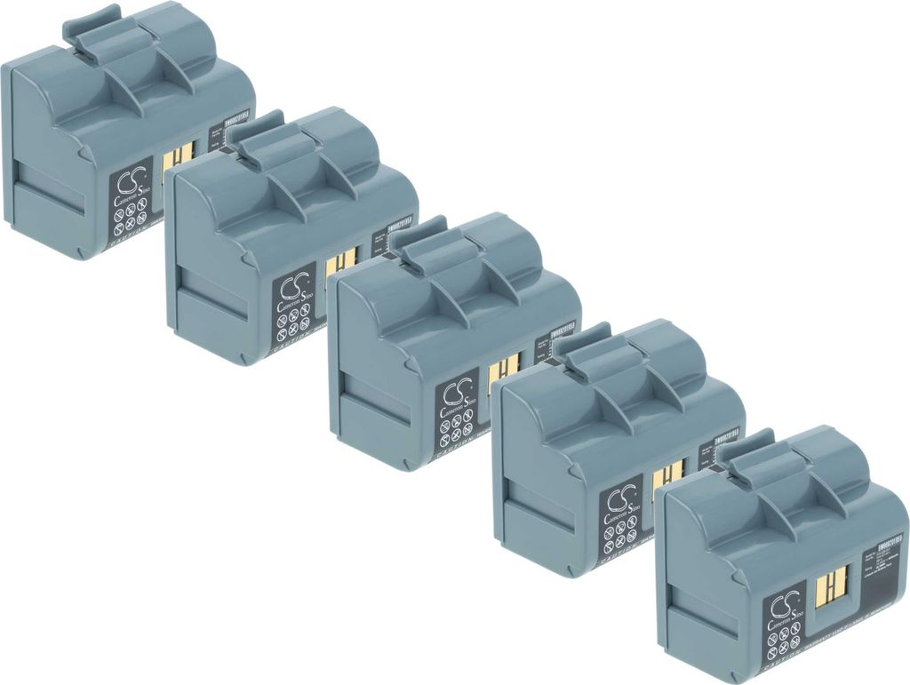 vhbw 5x Akku Ersatz für Intermec 318-026-001, 318-026-003, 318-026-004 für Drucker Kopierer Scanner Etiketten-Drucker (3400 mAh, 14,4 V, Li-Ion)