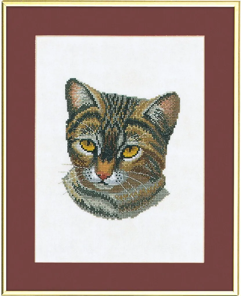 Kit Broderie Chat 28x35cm Eva Rosenstand : Qualité Premium et Détails