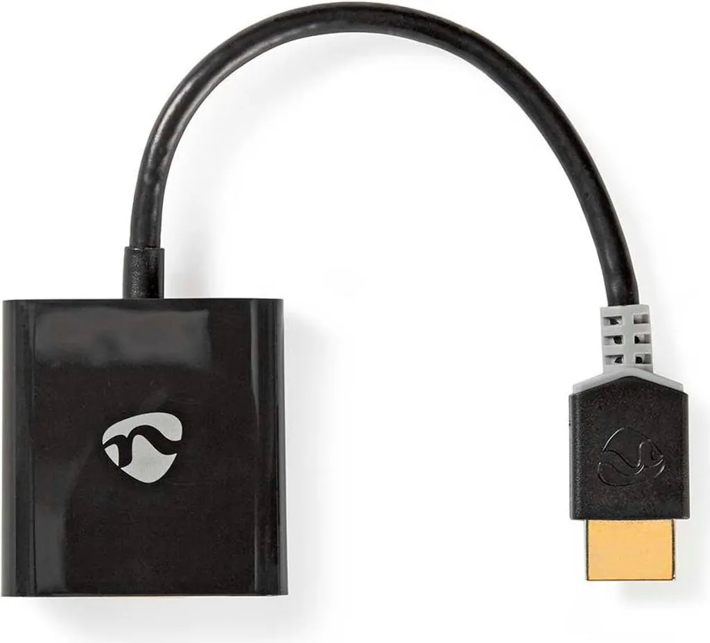 Cavo HDMI™ | Connettore HDMI™ | VGA femmina 15p / 3,5 mm femmina | 1080p | Placcato oro | 0,20 m | Dritto | PVC | Antracite | Scatola a finestra con serratura Euro