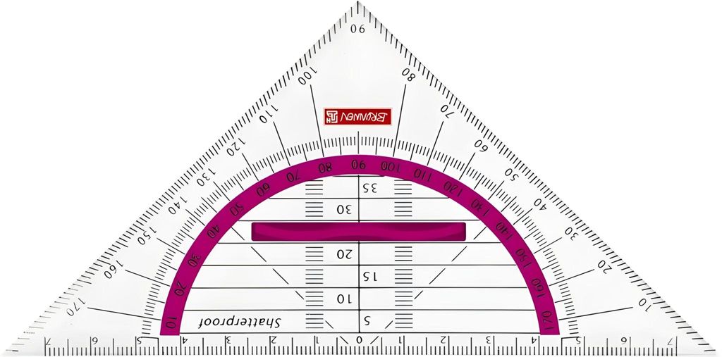 BRUNNEN Geometrie-Dreieck 16cm Griff pink 104975926