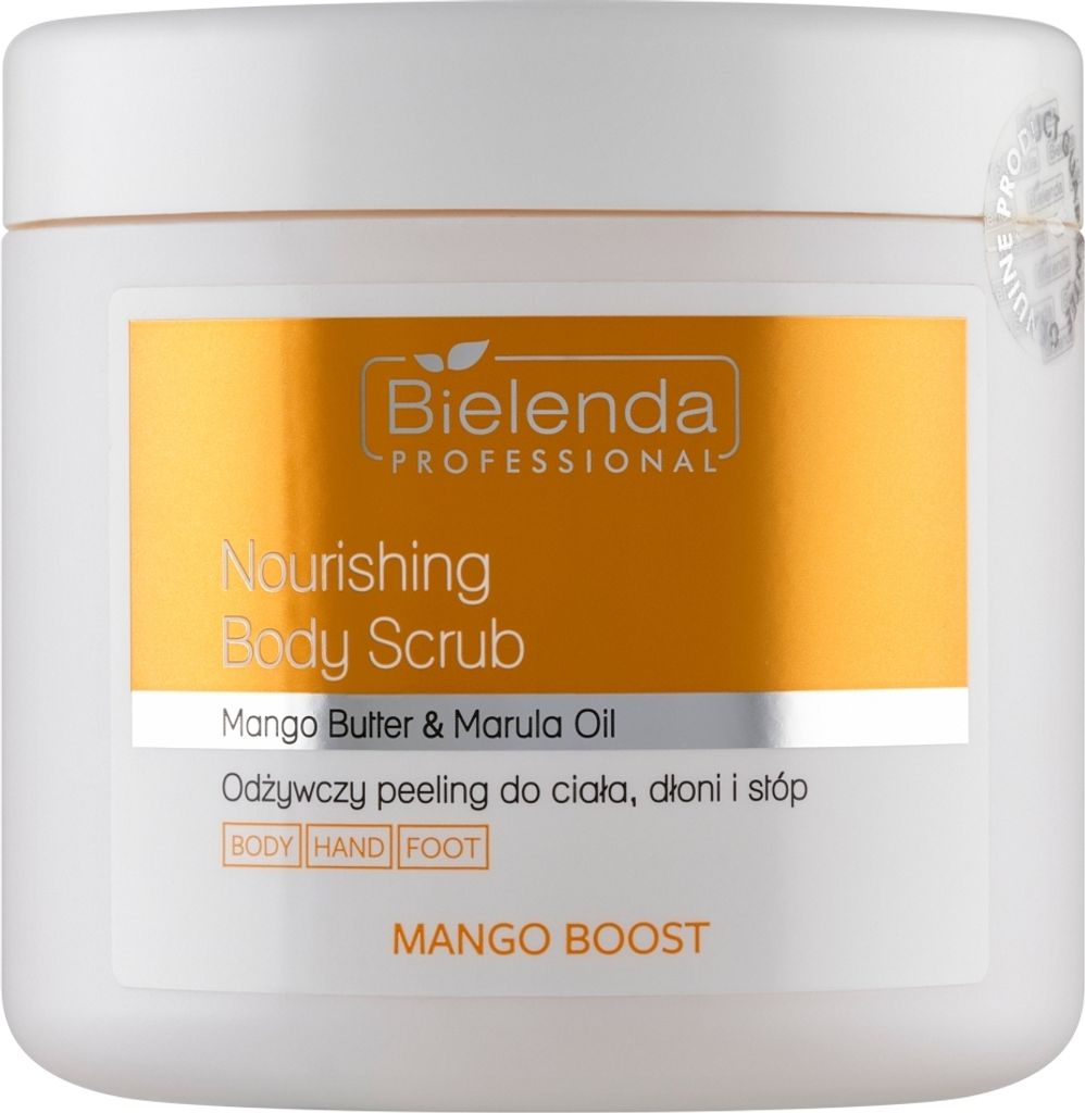 Bielenda Professional Mango Boost Odżywczy peeling do ciała dłoni i stóp, 550 g