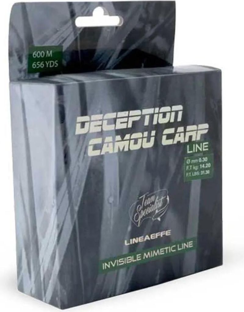 Lineaeffe Deception Camou Karpfenlinie 600 M Durchsichtig 0.250 mm Durchsichtig 0.250 mm