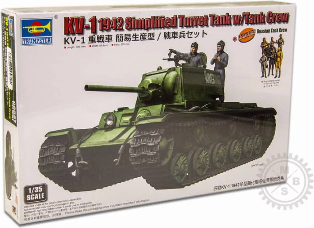 Char KV-1 1942 échelle 1:35 pour diorama militaire avec figurines