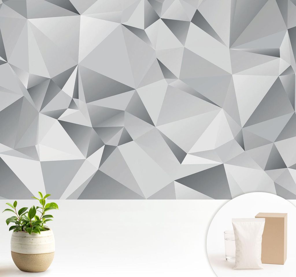 Fototapete - 104x70 cm - Tapete - Wandtapete - Wandbilder - Dekofolie - Tapete Folie - Wand - Dekoration - Wohnzimmer - Abstrakte Geometrie
