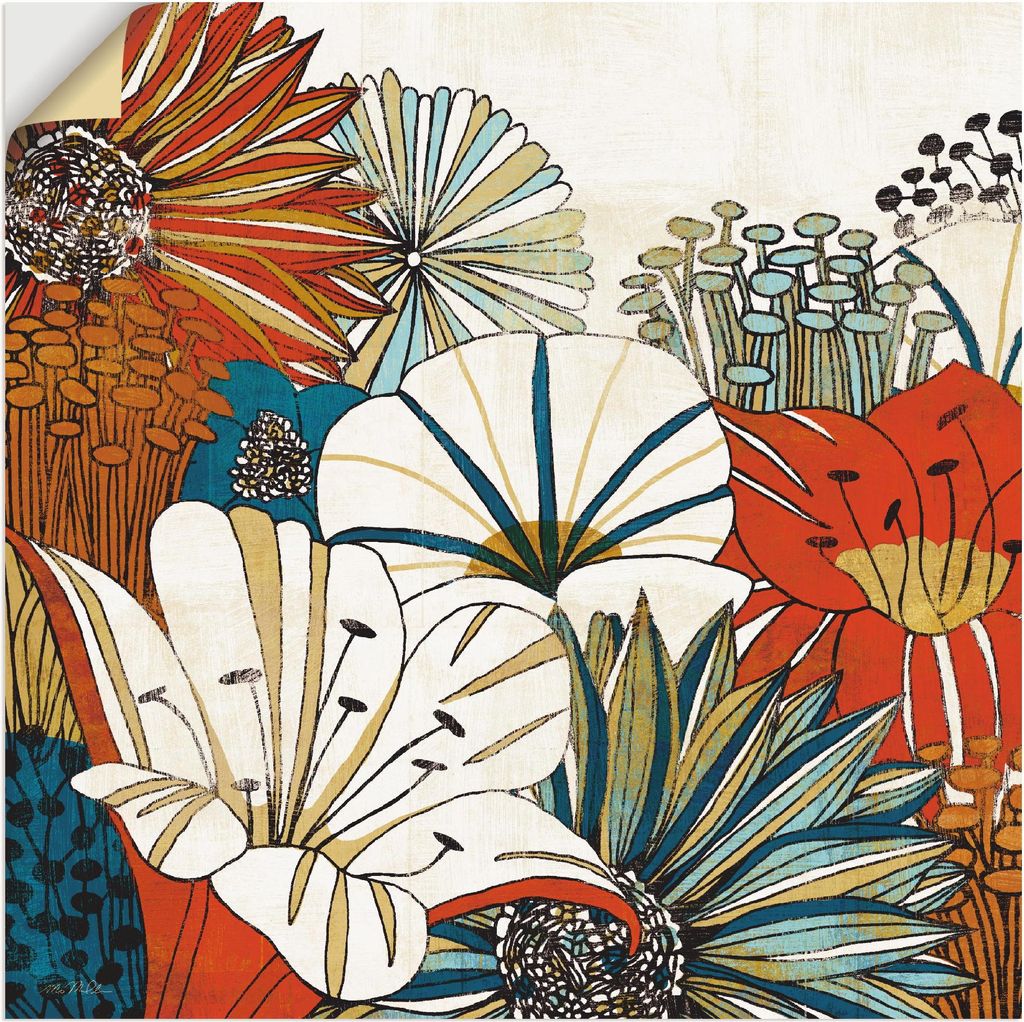ARTland Wandbild, selbstklebend Zeitgenössischer Garten I Größe: 40x40 cm