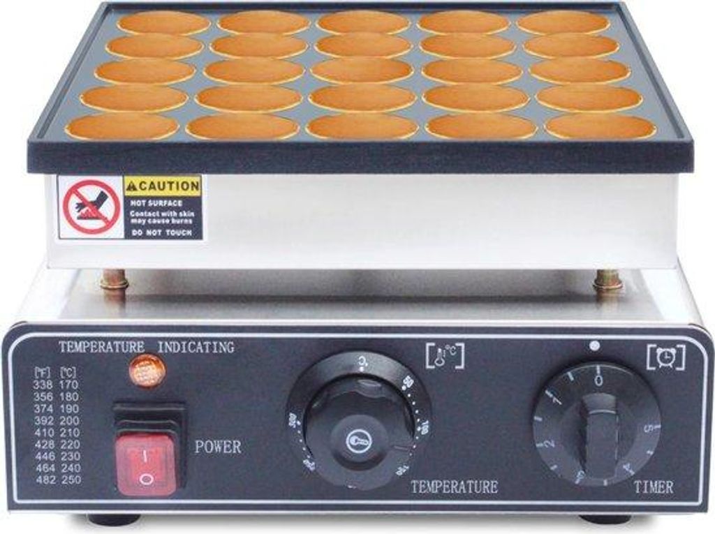 Elektrische Poffertjesplaat 25 Stück Guss