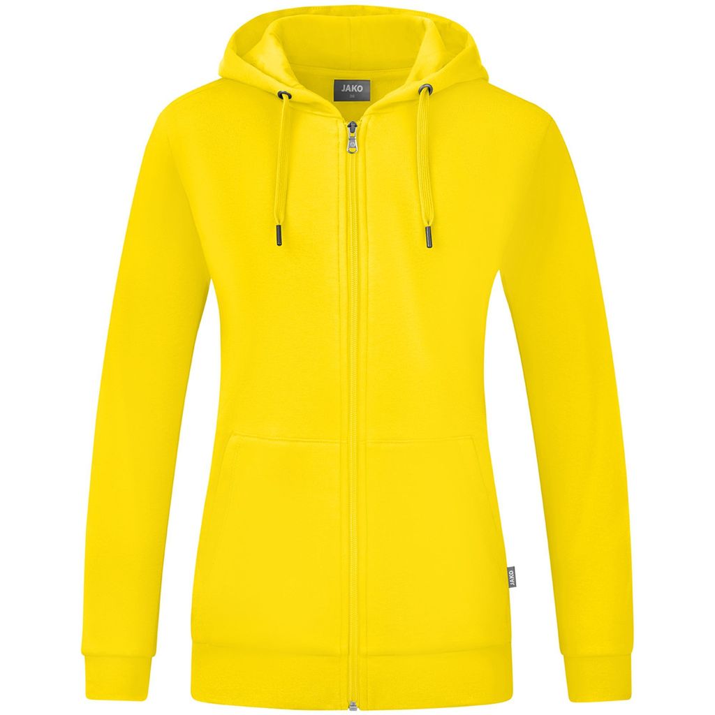 JAKO Damen Kapuzenjacke Organic, Farbe:citro, Größe:46
