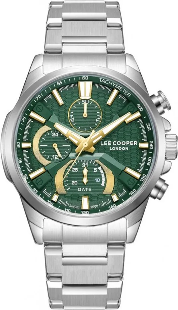 Lee Cooper LC08166.370 Orologio Multifunzione Verde Uomo | Robusto