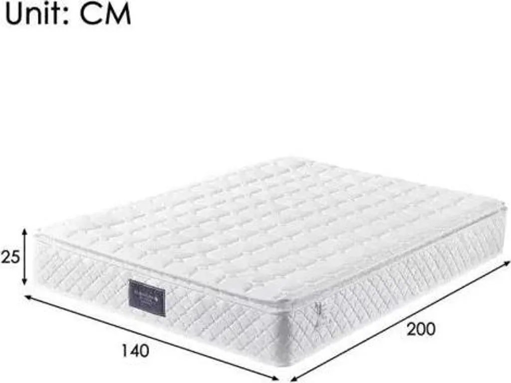 Matelas 7 zones de soutien 140x200x25cm Blanc pour un sommeil réparateur