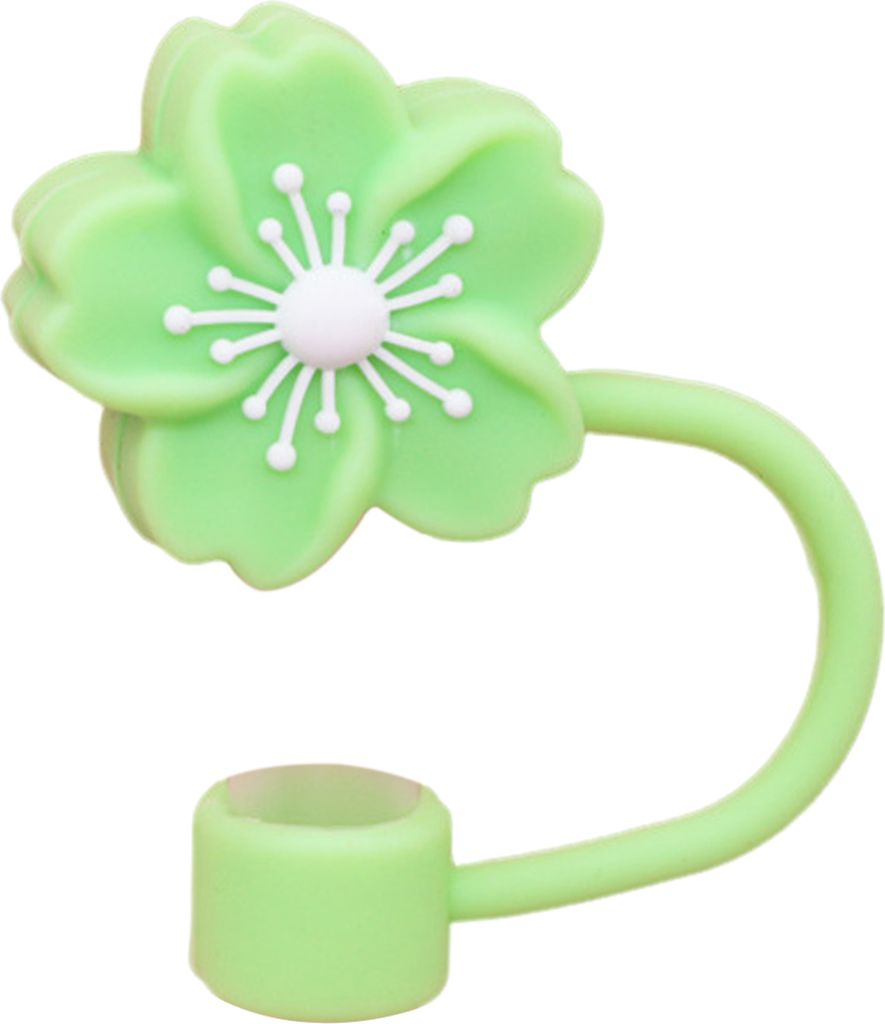Strohhalmkappe aus Silikon in Blumenform, 10 mm Durchmesser, süßer Strohhalmaufsatz, staubdichte Trinkhalmabdeckungen, wiederverwendbare Strohhal...