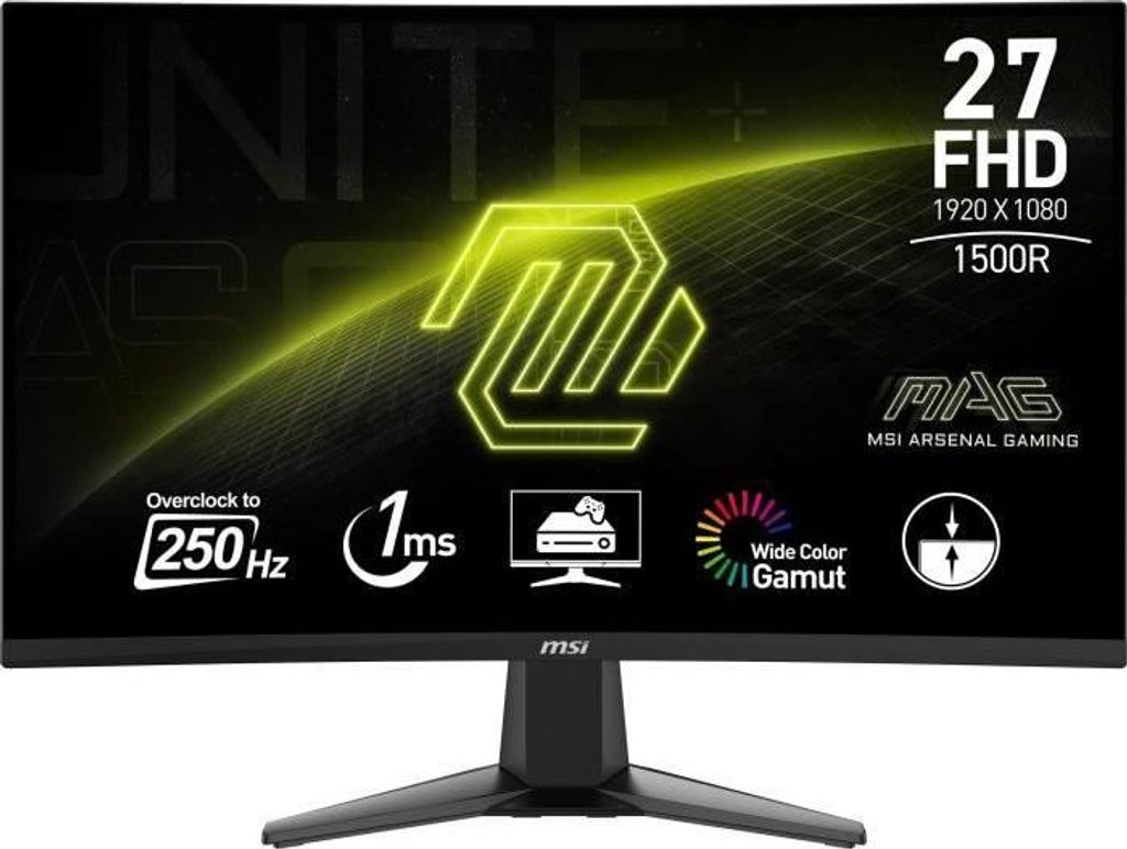 Monitor Gamingowy MSI MAG 27C6X, 27 cali, FHD, 250Hz, Zdjęcie produktu 