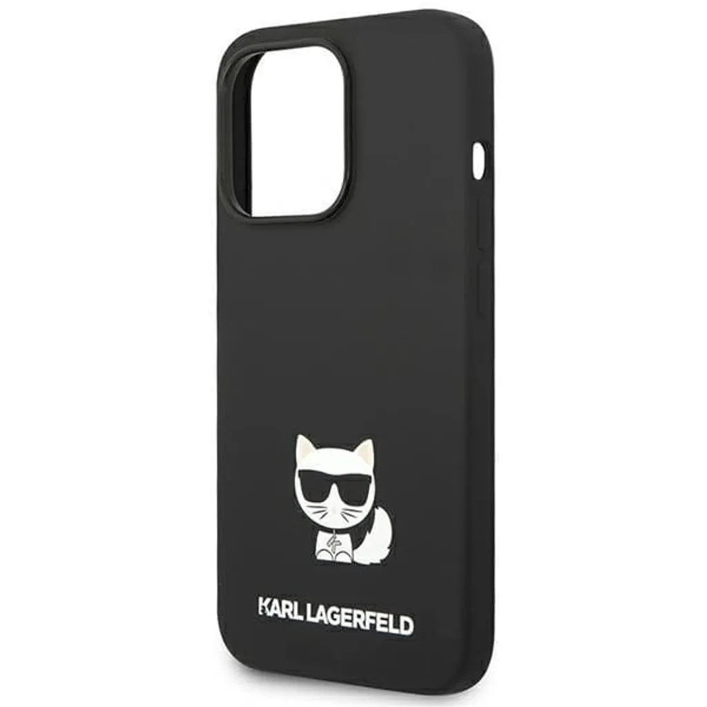 Karl Lagerfeld Cover iPhone 14 Pro Choupette Silicone Nero Luxury - 6