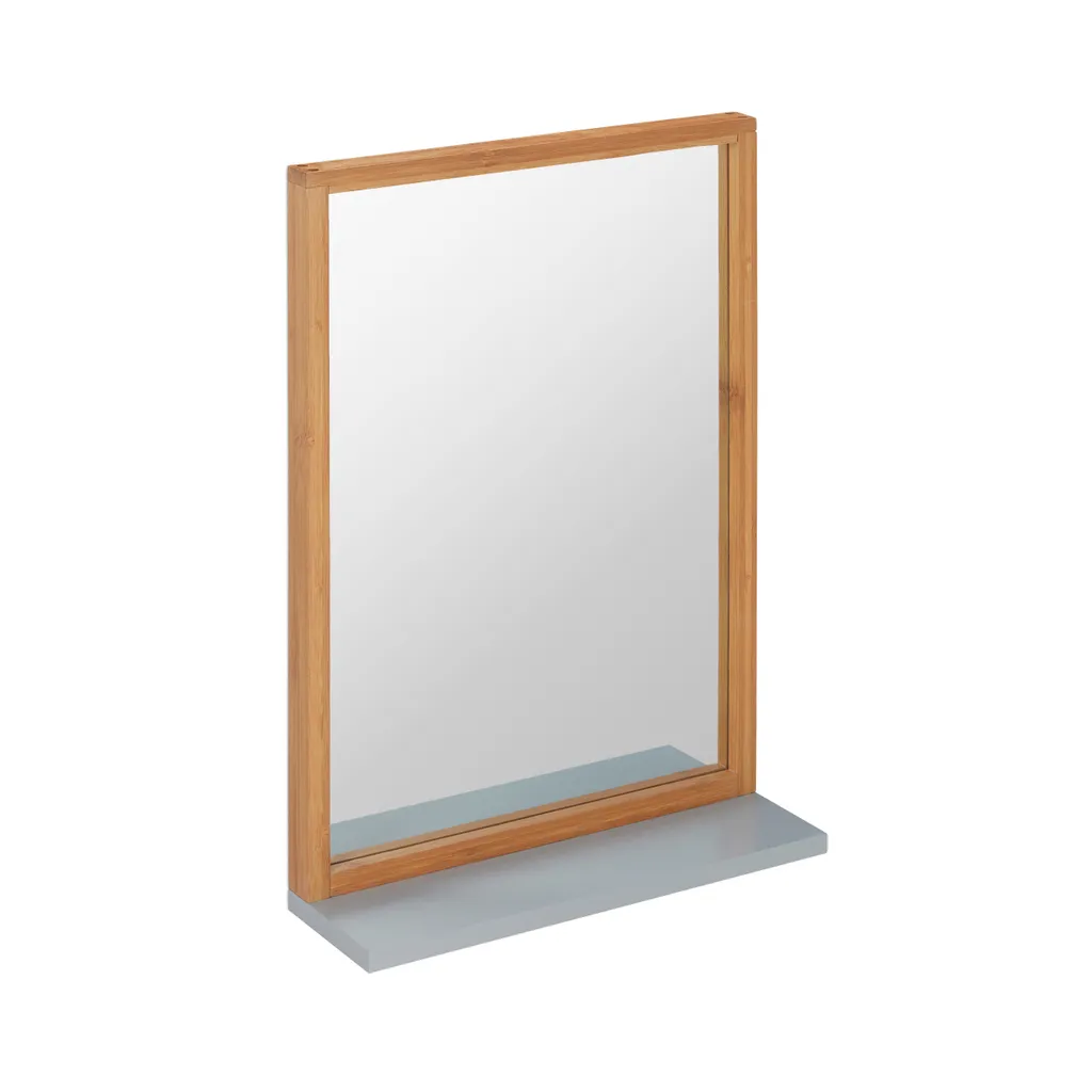 Miroir de Maquillage Mural avec Support de Rangement pour Cosmétiques