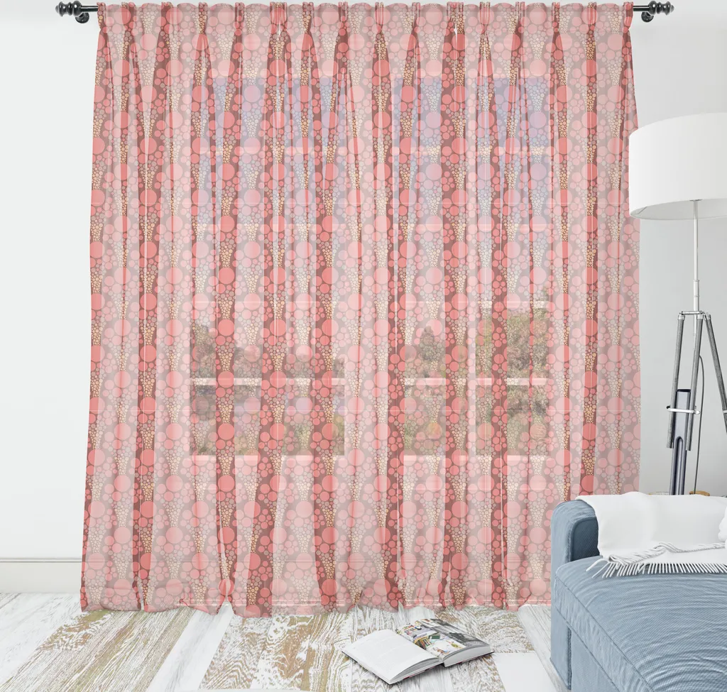 ABAKUHAUS Arazzo floreale, fiori colorati primaverili motivo tropicale retrò, tessuto satinato setoso per soggiorno e camera da letto, 135 cm x 274 cm, tortora arancione pallido