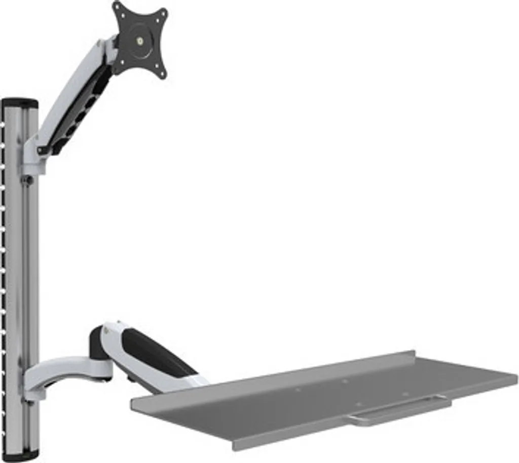 Bras mural articulé avec support clavier flexible pour moniteur 15-27"