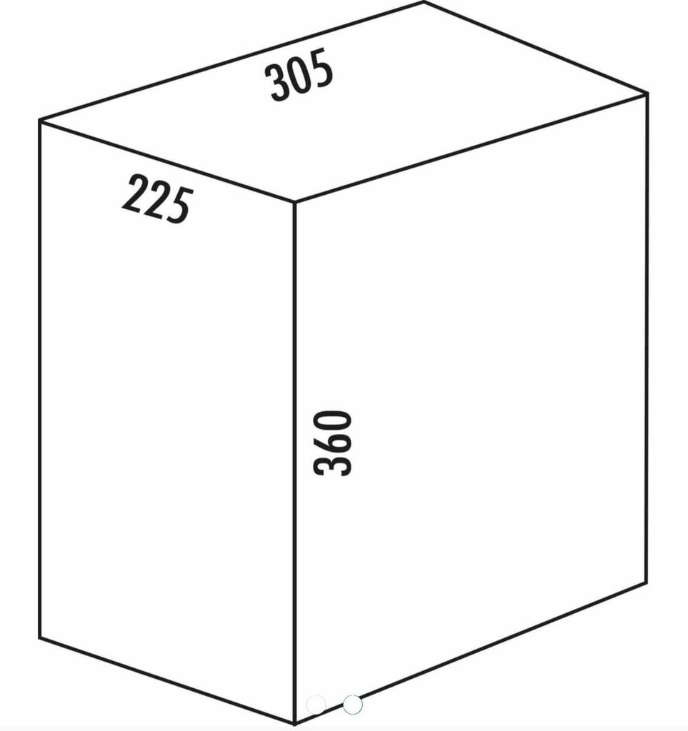 A diagram of a rectangular prism with dimensions labeled.