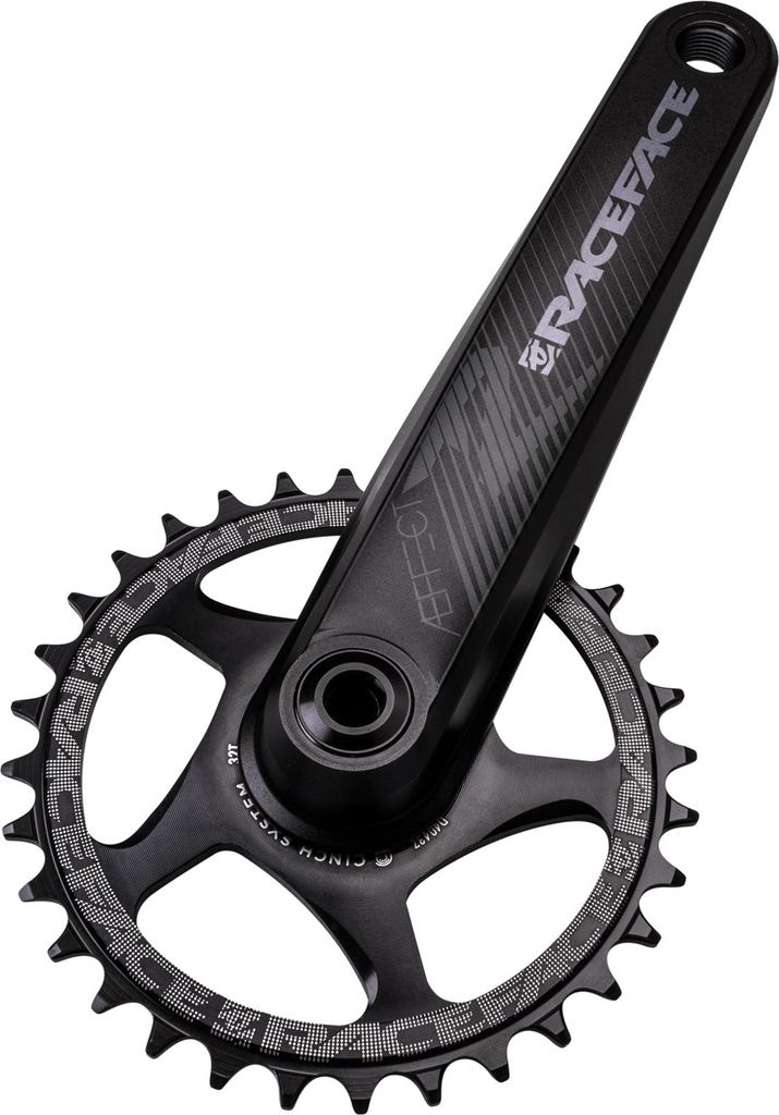 Race Face Aeffect R Kurbel, 170mm, 24mm, schwarz - robuste Performance-Kurbel...