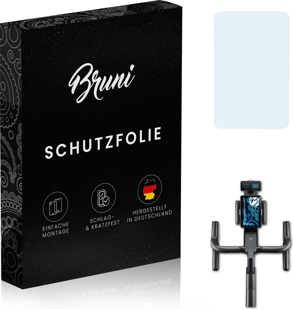 Bruni Basics-Clear 2x Schutzfolie kompatibel mit Technogym Skillbike Folie