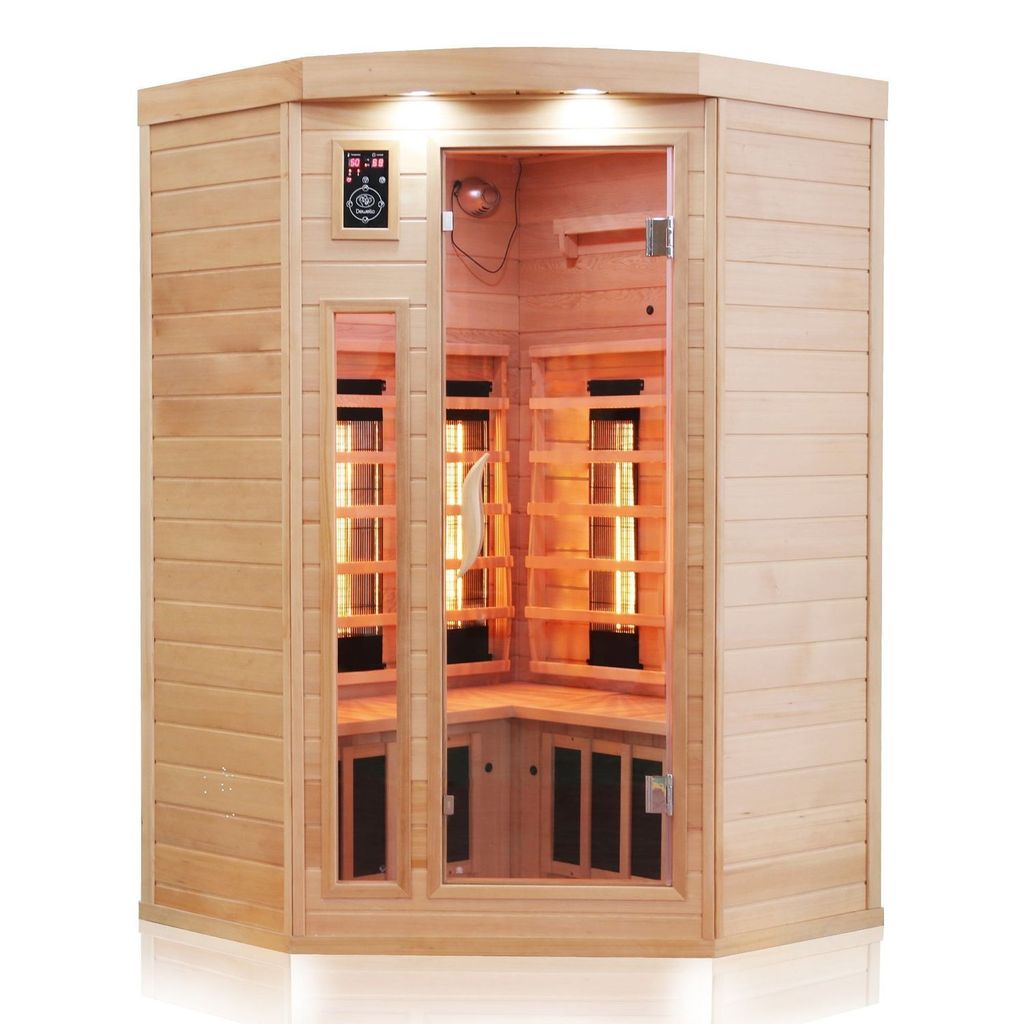 Infrarotkabine Wärmekabine Ruby 2 Personen Infrarotsauna Sauna LED Interline 
