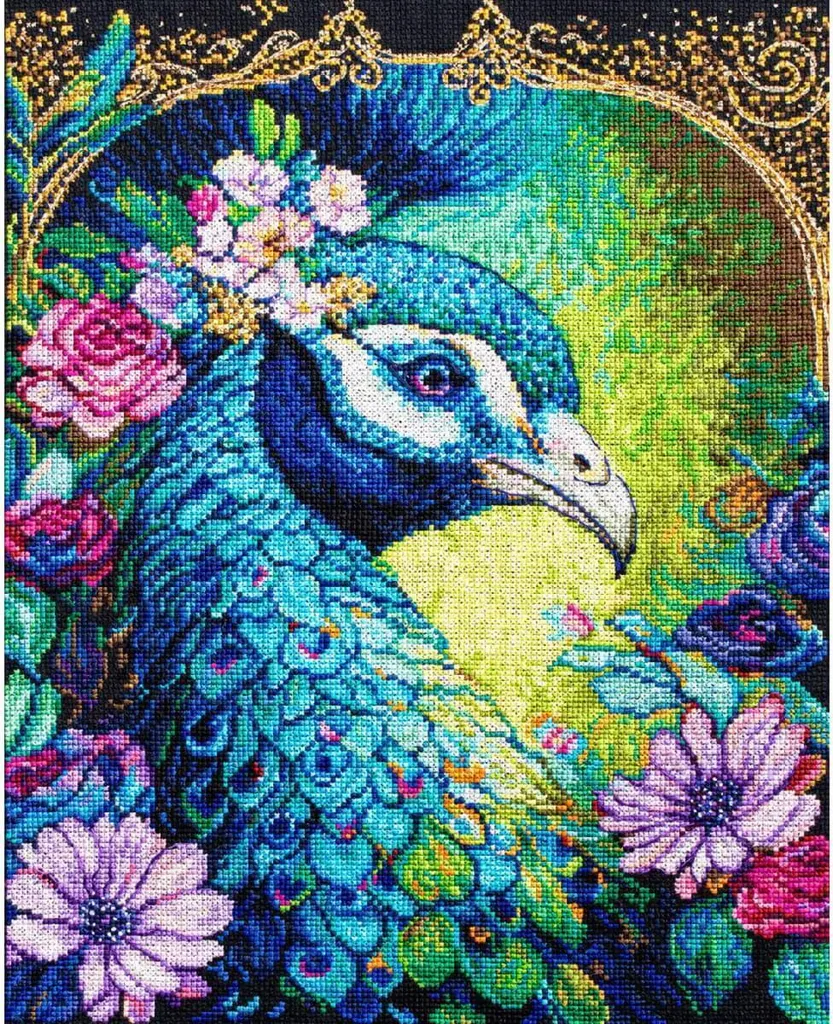 Modèle à compter broderie point de croix bleu Stolzes Cerulean