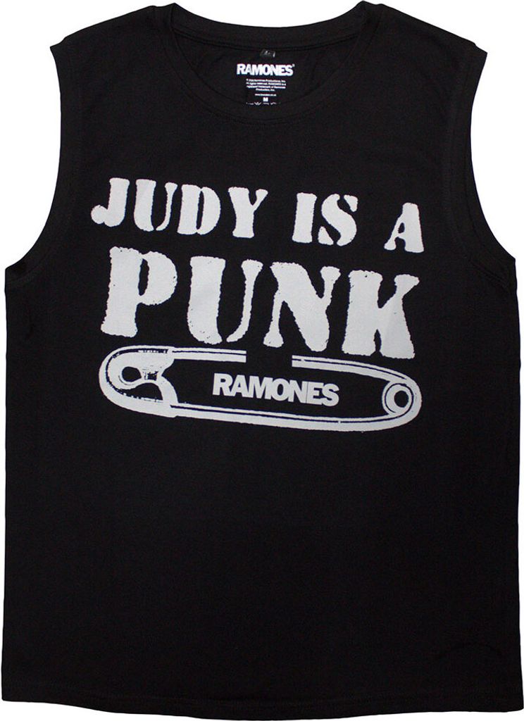 Ramones - "Judy Is A Punk" Ärmelloses Oberteil für Herren/Damen Uni RO13484 (M) (Schwarz)