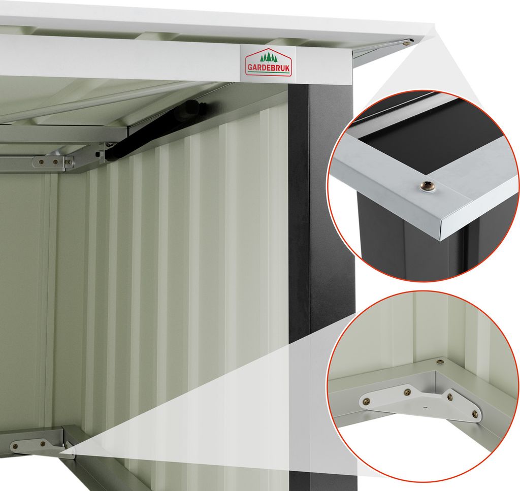 GARDEBRUK® Mähroboter Garage Metall Wetterbeständig Produktbild 8