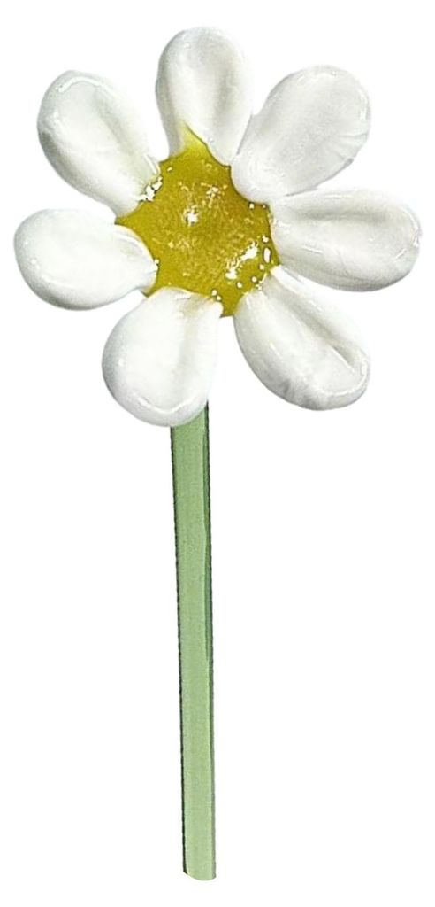 Handgefertigte Glasblumendekoration mit Stiel, mundgeblasene Mini-Blumenfigur, Tischvase, Dekoration für Wohnzimmer, Büro oder Zuhause