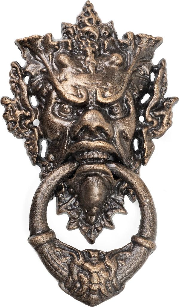 Moritz Türklopfer Teufel Devil Brone Antik Stil Gusseiesen Rustikal Türklingel Door Knocker Barock Türglocke Haustür Türdekoration Türgong