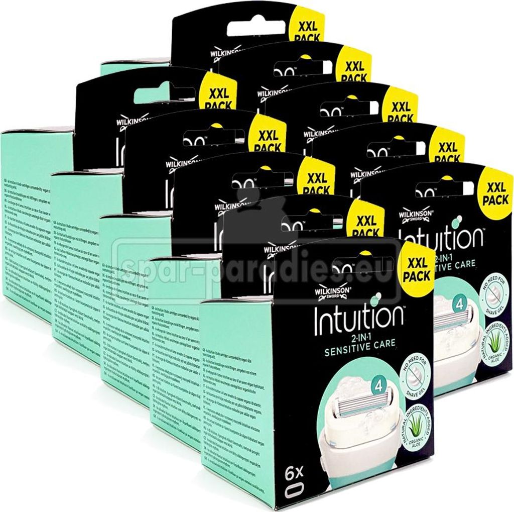 Wilkinson Intuition 2-in-1 Sensitive Care Rasierklingen, 6er Pack x 10