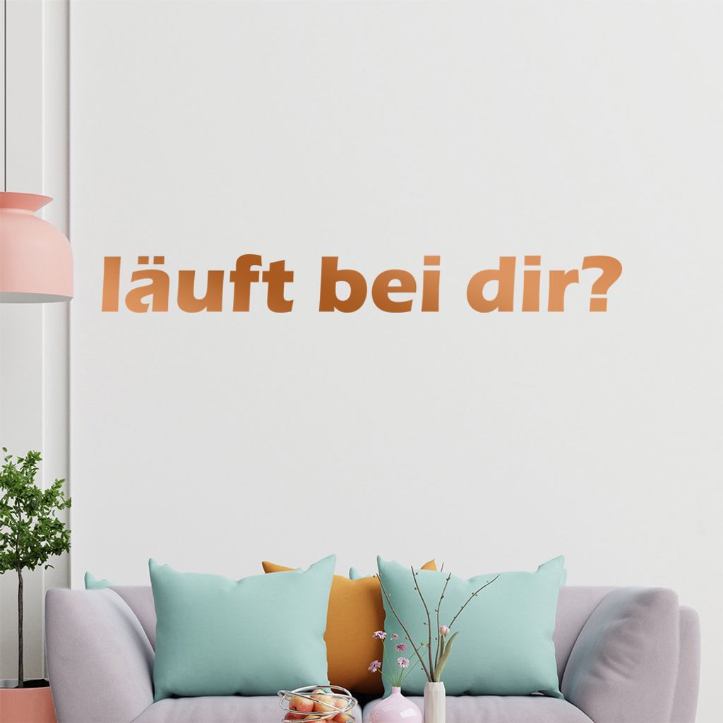 KIWISTAR Läuft bei dir Wandtattoo in 6 Größen - Wandaufkleber Wall Sticker - Dekoration, Küche, Wohnzimmer, Schlafzimmer, Badezimmer