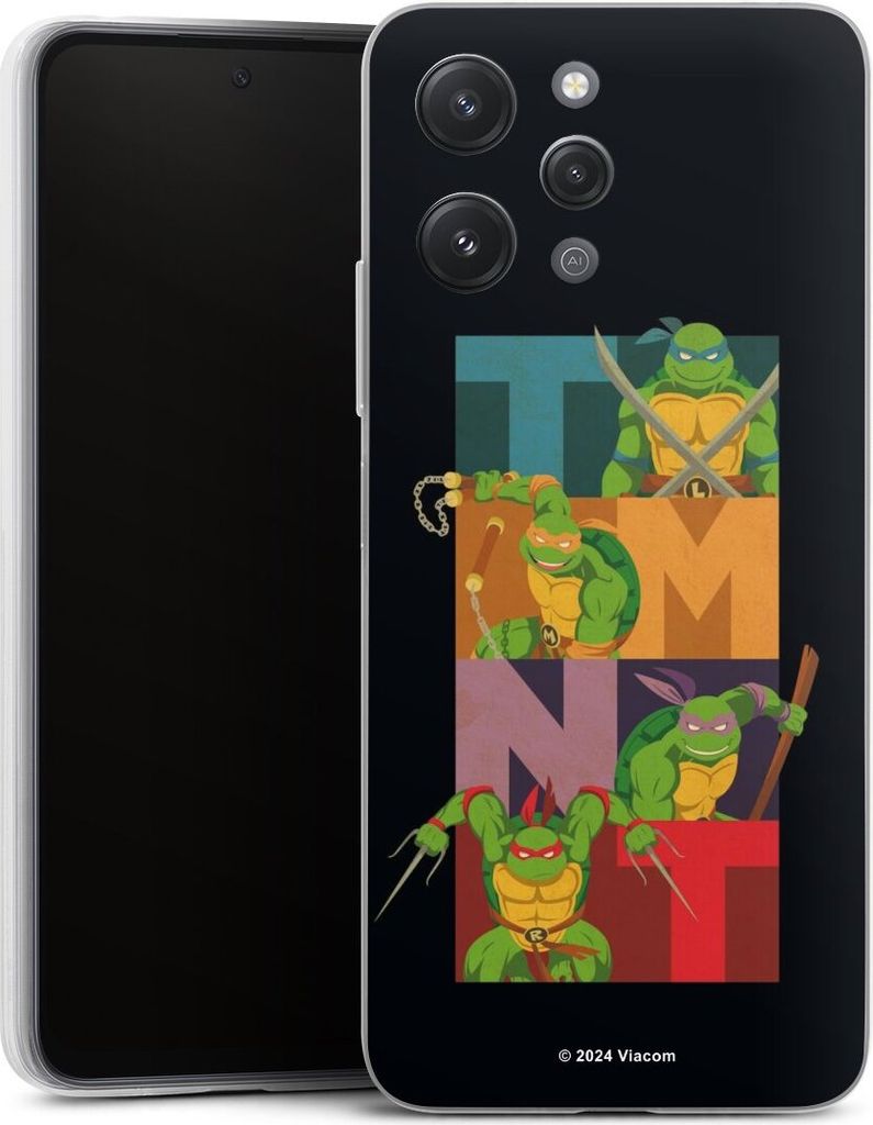DeinDesign Slim Hülle für Xiaomi Redmi 12 Silikon Case Ultra Dünn Handyhülle Fanartikel Offizielles Lizenzprodukt Teenage Mutant Ninja Turtles