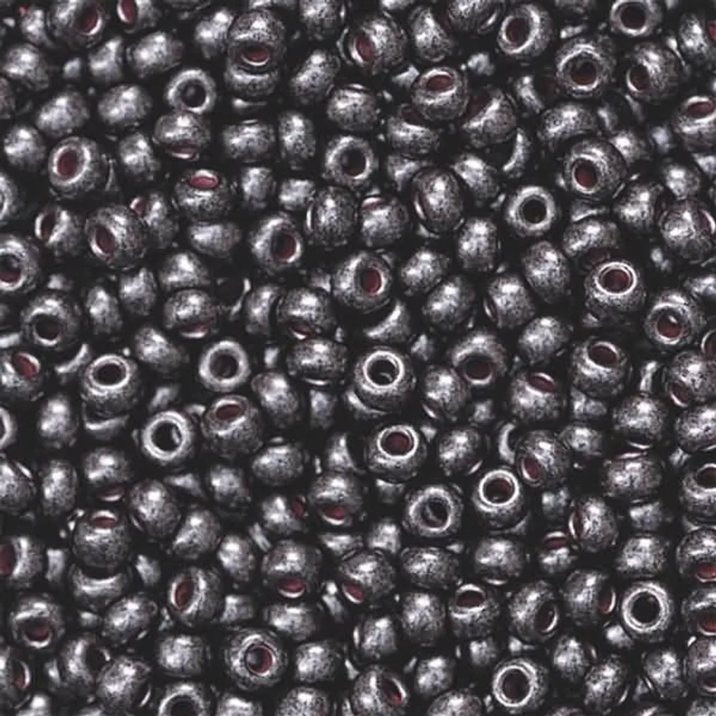Rocailles de Bohème Anthracite Ø 2,5 mm : Perles de verre rondes