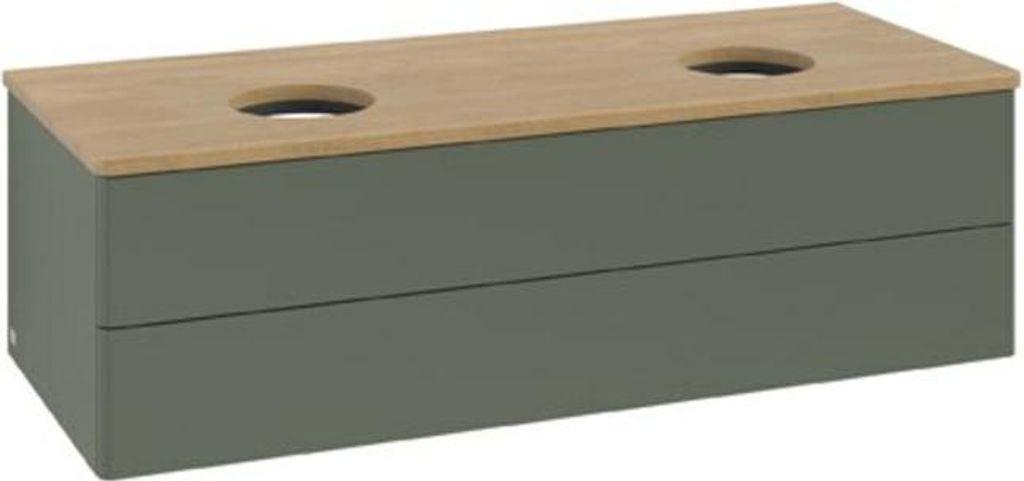 V&B Waschtischunterschrank ohne Frontstruktur Antao 120x36x50cm, WBP hon. Oa, lea gre. m Lac