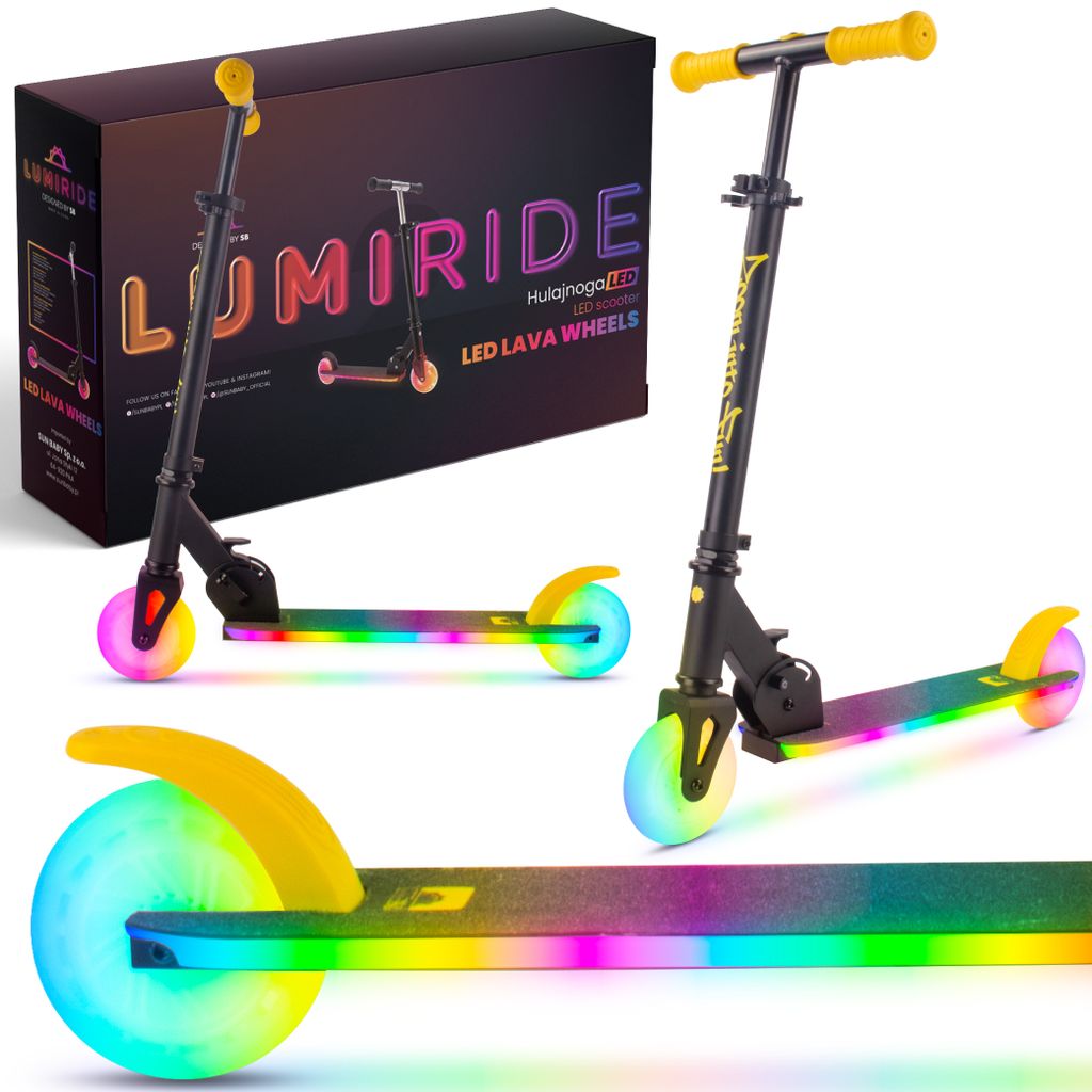 LUMI RIDE Trottinette pour enfants avec roues à LED, freins Image du produit 