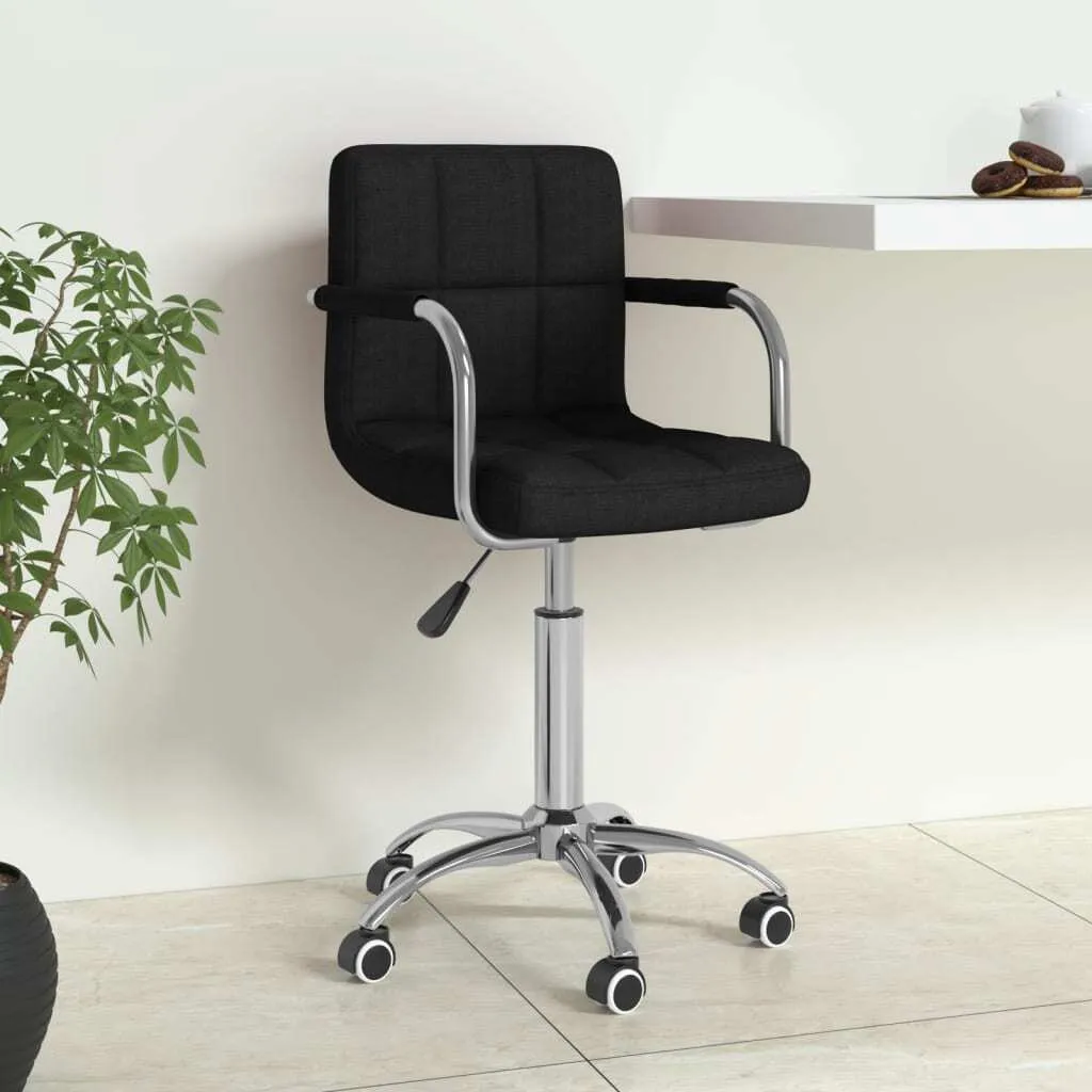 Sedia per Ufficio in Tessuto Nero DE1375735 | Offerta Sedia Girevole