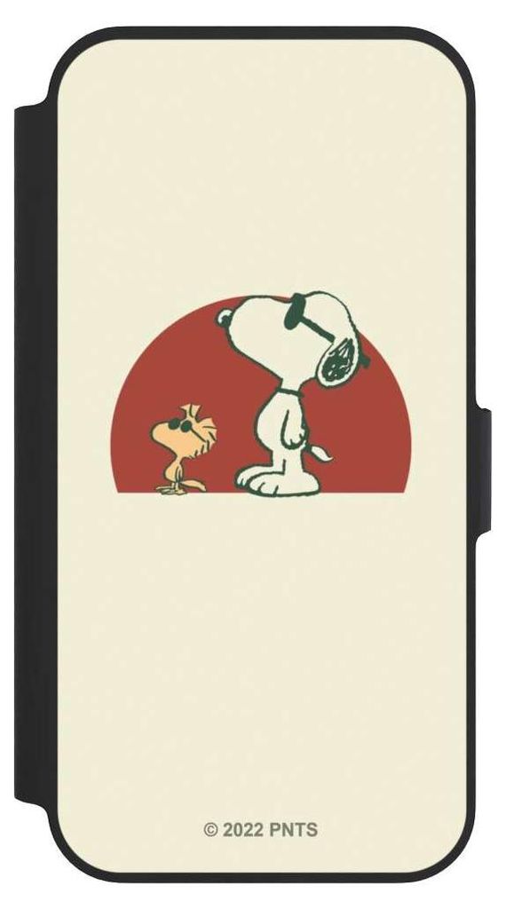 NIVOCASE Klapphülle für Apple iPhone 13 Pro Handyhülle aus Kunst Leder NIVOflip schwarz Offizielles Lizenzprodukt Snoopy Kindheit