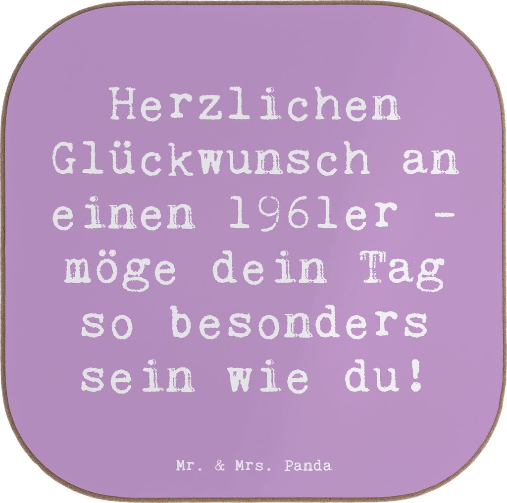 Mr. & Mrs. Panda Getränkeuntersetzer Spruch 1961 Geburtstag Produktbild 