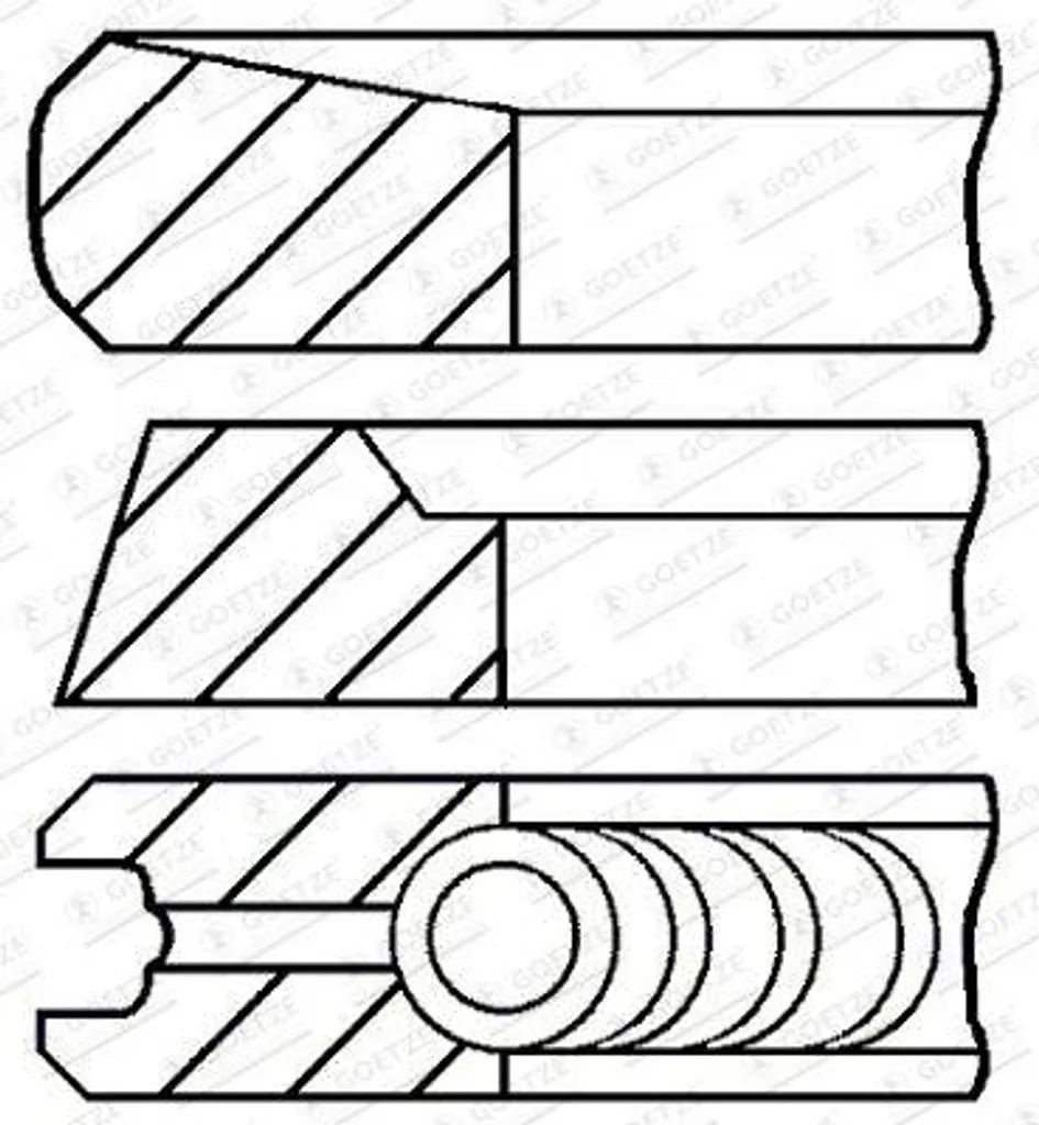 Segments de piston 120330W813 pour Nissan Urvan et Terrano II Diesel