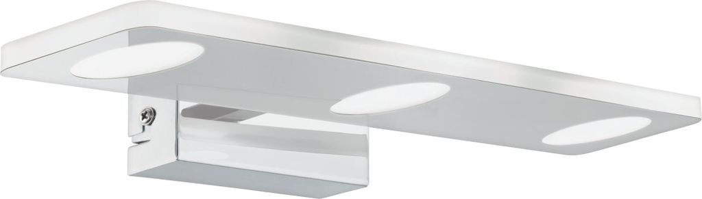 EGLO LED Wandlampe Cabus, Wandleuchte, Spiegelleuchte, Badezimmer Lampe in Chrom, Feuchtraumleuchte warmweiß, IP44, L 45 cm