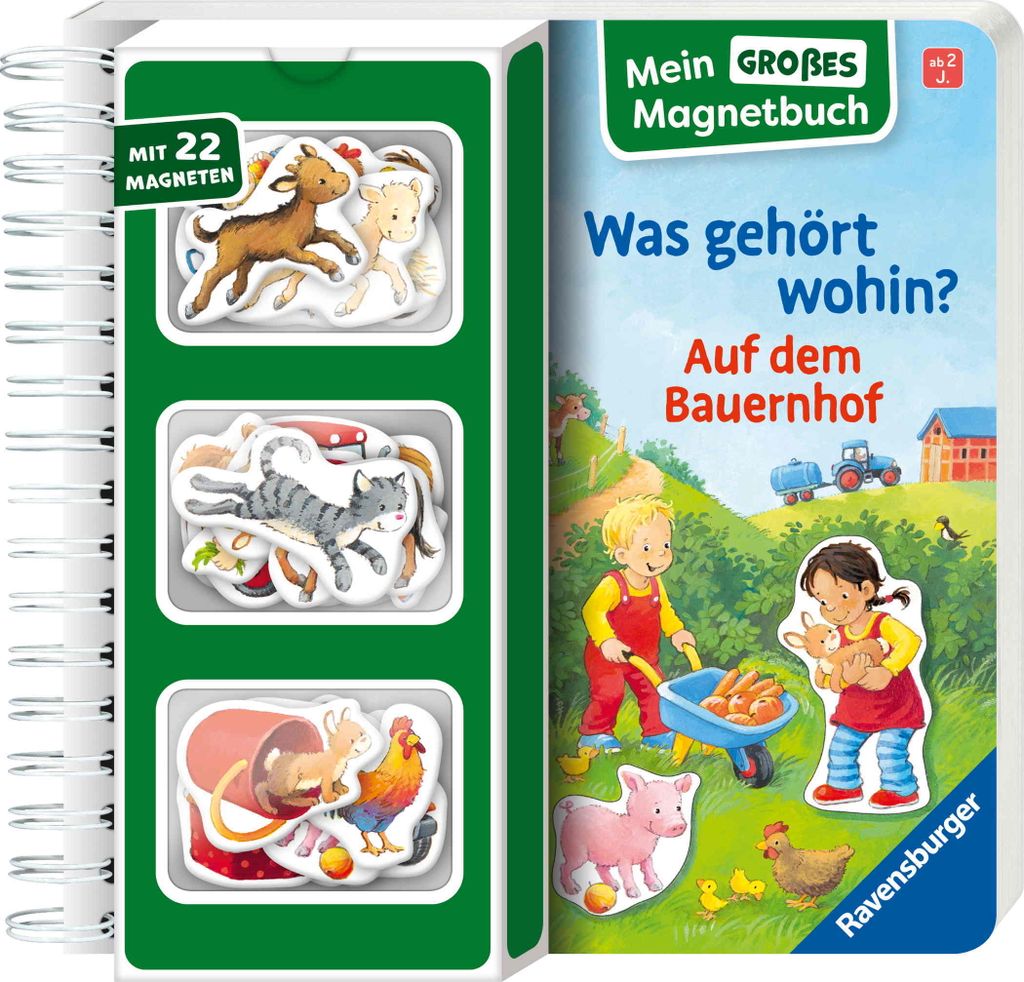 Ravensburger Buch Mitmachen Mein großes Magnetbuch Was gehört wohin? Auf dem Bauernhof 42180