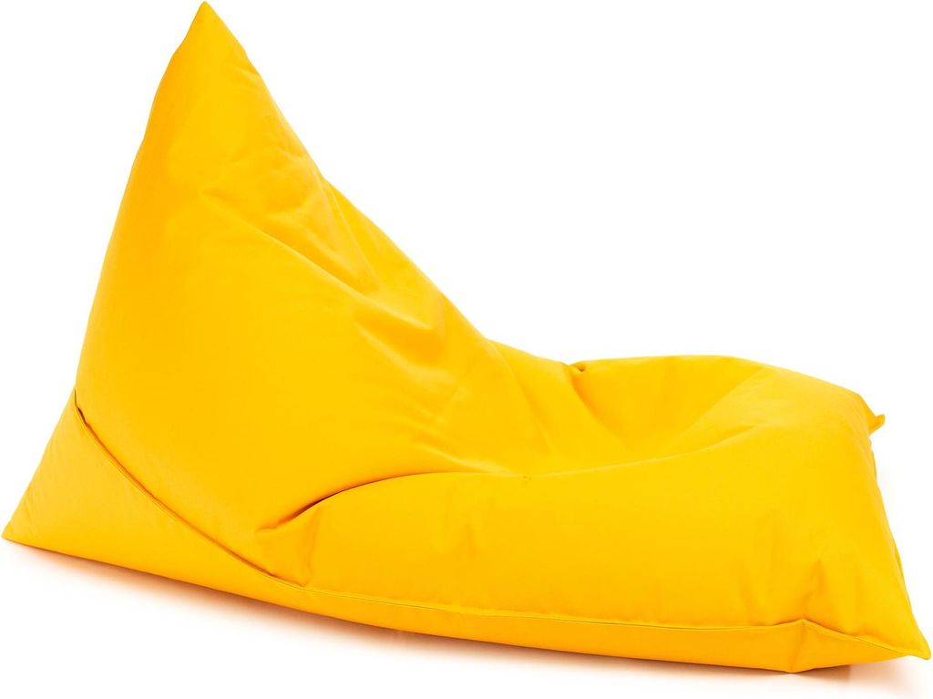 Ecopuf, Lazy Dreieckiger Sitzsack, Sessel Outdoor Pouf, Bean Bag, Gelb Nc4, Klein