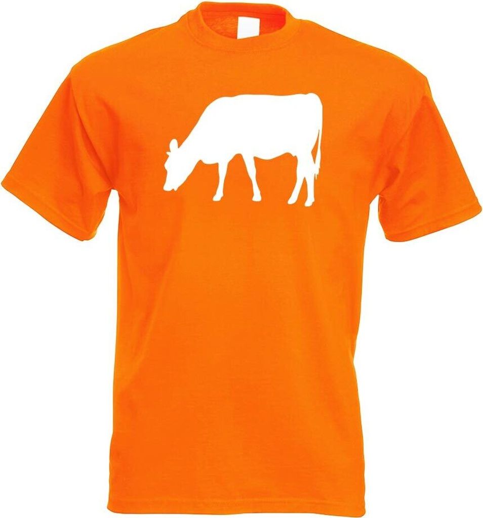 Kiwistar - T-Shirt - orange - Kuh - Rind - Bauernhof Herren Funshirt Bedruckt Design Sprüche Spruch Motive - mit Motiv Bedruckt - Funshirt Design ...