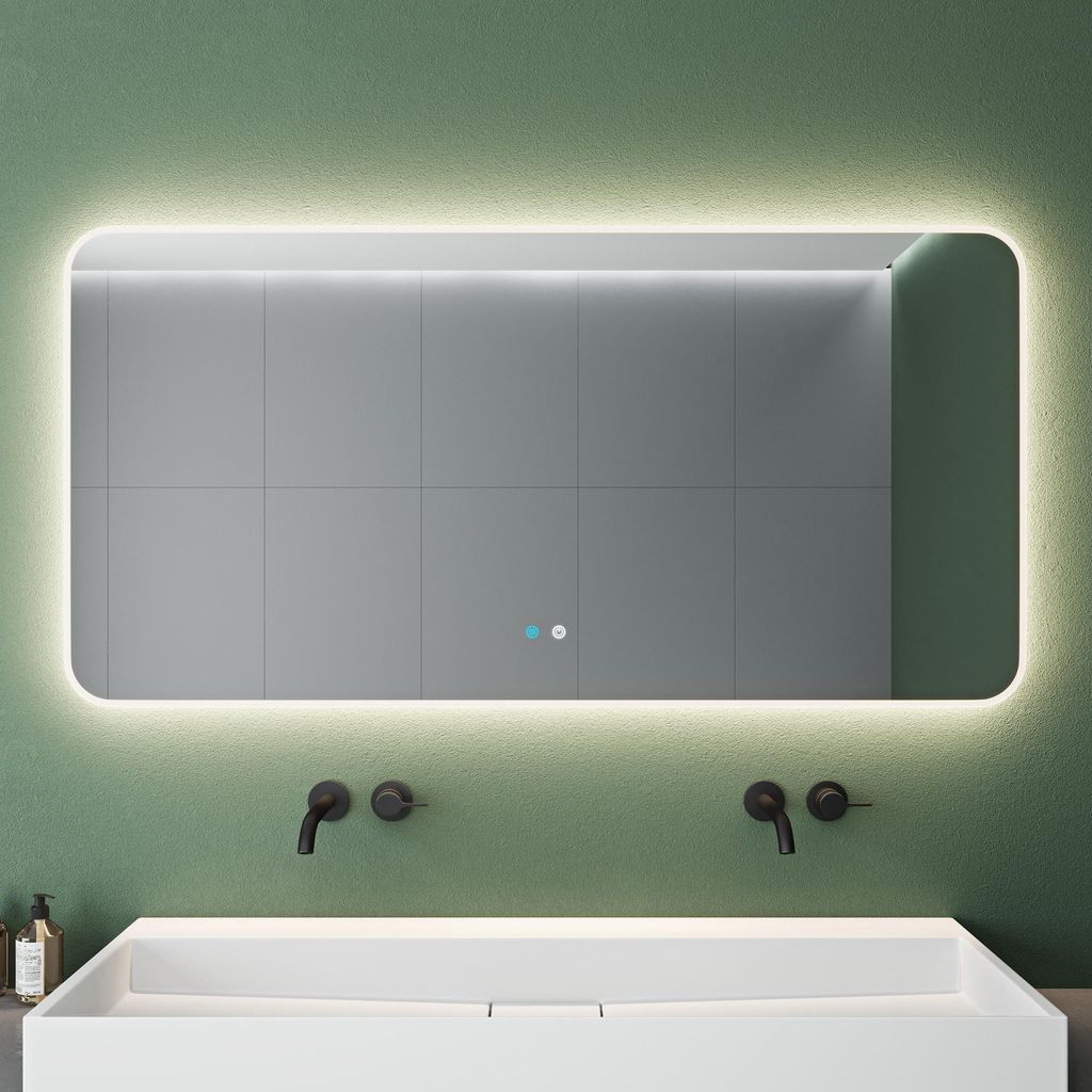 Mai & Mai Wandspiegel Badezimmer Spiegel LED 140x70cm LED Produktbild 