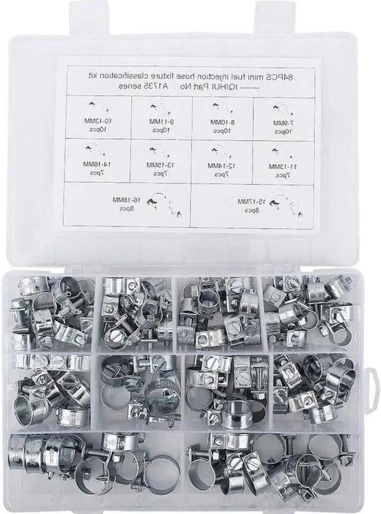 Colliers de serrage Mini en inox pour tuyau d'essence - Haute pression